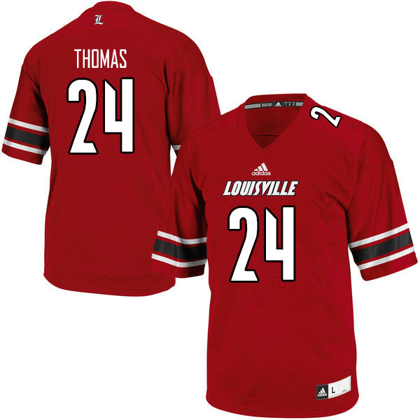 Men #24 Lamarques Thomas Louisville Cardinals College Football Jerseys Sale-Red